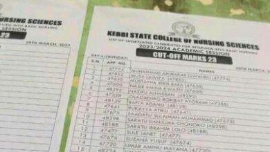 Kebbi College of Nursing List of Candidates shortlisted for Basic Nursing Interview