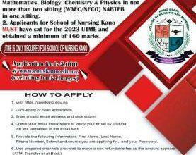 Kano State College of Nursing Admission Form