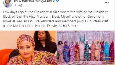 Yahaya Bello’s wife wanted by EFCC in Aso Villa with Aisha Buhari, Tinubu’s wife