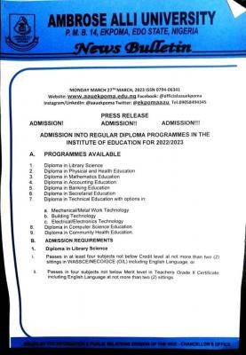  AAU Diploma Admission Form