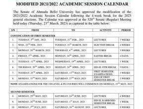 ABU Academic Calendar