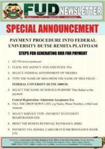 FUDUTSE Fee Payment Procedures
