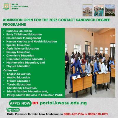 KWASU Sandwich Degree Programme Admission Form