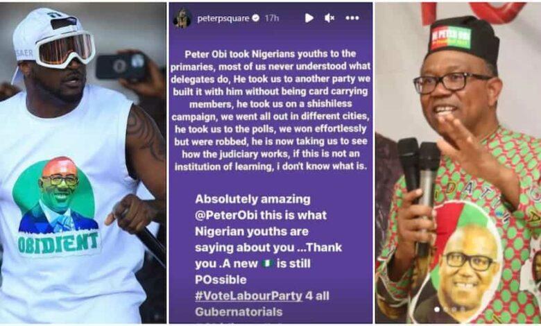 “Peter Obi Is an Institution to Be Studied”: Peter PSquare Says