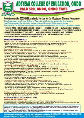 ACEONDO Certificate & Diploma Admission Form