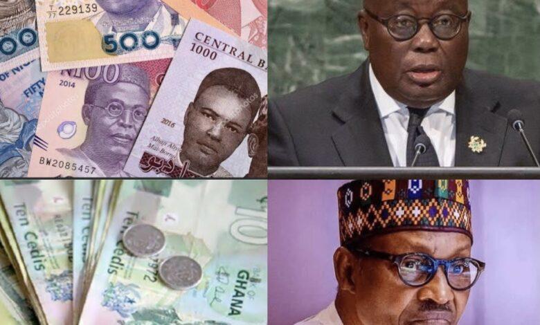 Difference between Nigerian currency and Ghanaian Currency