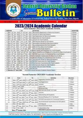 FUGASHUA Academic Calendar