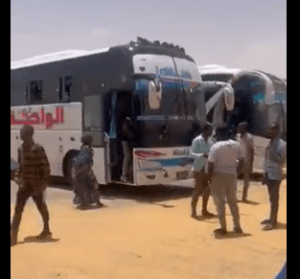 Sudan War: Buses evacuating Nigerian students stuck in Sahara desert 