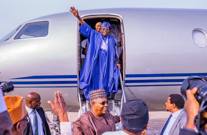 Tinubu Leaves Abuja To Attend Global Financial Summit In France