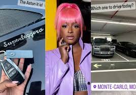 “It’s so large and beautiful” – DJ Cuppy shows off her billionaire father’s new Rolls Royce and Aston Martin in Monaco