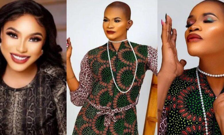 “God abeg ooo” Tonto Dikeh reacts as Uche Maduagwu announces his new title following gender change