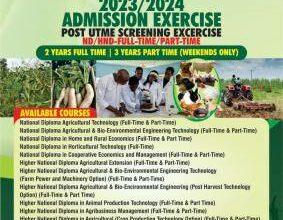 Federal College Of Agriculture Moor Plantation Post-UTME Form