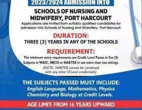 Rivers State School of Nursing and Midwifery Admission Form