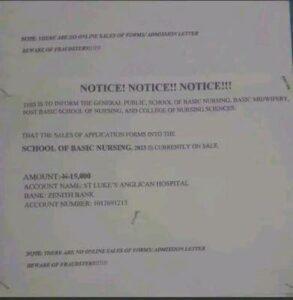 St. Luke College of Nursing Sciences Kaduna Admission Form