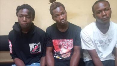 Three unemployed men arrested for allegedly fighting in public