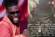 “His mum has done well”- Video of Burna backing sister after show goes viral