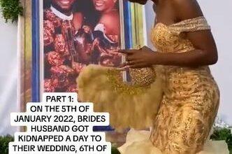 Nigerian lady goes ahead with wedding ceremony after fiancé was kidnapped a day to the event