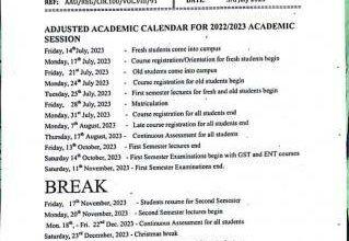 AAU Adjusted Academic Calendar
