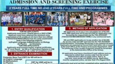 University College Hospital Ibadan Admission Form