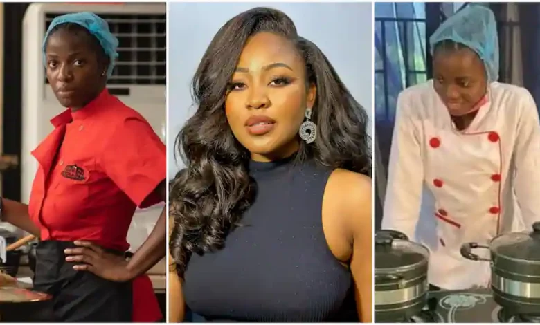Cookathon: BBNaija’s Erica Takes Over From Chef Dammy & Hilda Baci, Uses Electric Kettle to Fry Eggs in Europe