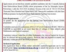 IMAP IJMB Admission Form