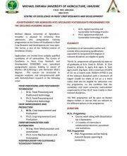 MOUAU Specialized Postgraduate Programme Admission Form