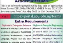 ABU Iya Abubakar Institute of ICT Diploma Admission Form
