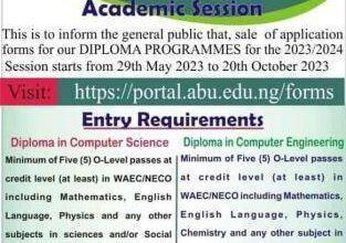 ABU Iya Abubakar Institute of ICT Diploma Admission Form