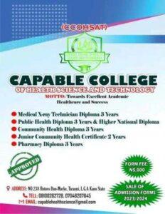 Capable College of Health Science and Technology Admission Form