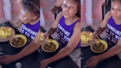 “Tiwa Savage is 42 but see her shape” – Nigerian man berates wife for eating big plate of eba