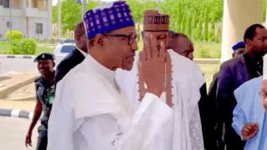 Buhari attends first function after handing over power