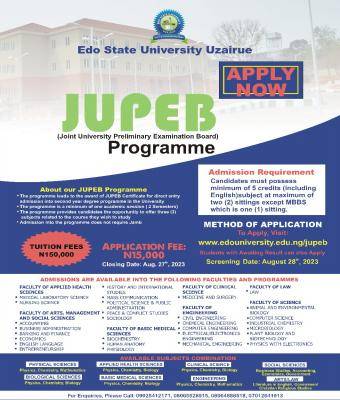 Edo State University JUPEB Admission Form