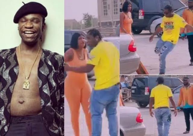 “You go dey prank Akpi” – Lady lands in ‘wahala’ after deflating Speed Darlington’s car tyres, says it was a prank