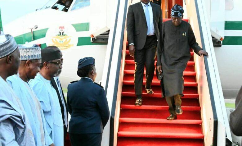 Tinubu return to Nigeria from ECOWAS summit