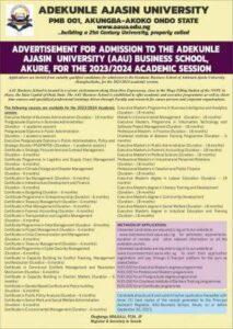 AAUA Business School Admission Form