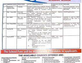 Fed Poly Idah Part time/Weekend Programmes Admission Form