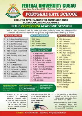 FUGUSAU Postgraduate Admission Form