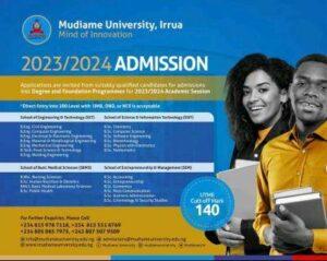 Mudiame University Post-UTME Form