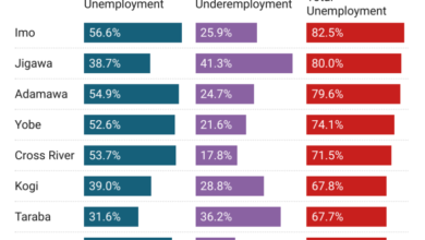 Top 15 States with high Unemployment Rates in Nigeria