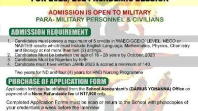 Airforce School of Medical Science and Aviation Medicine Admission Form