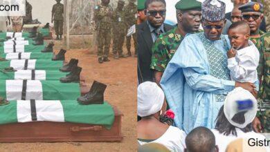 22 Military officers killed by bandits in Niger State buried in Abuja