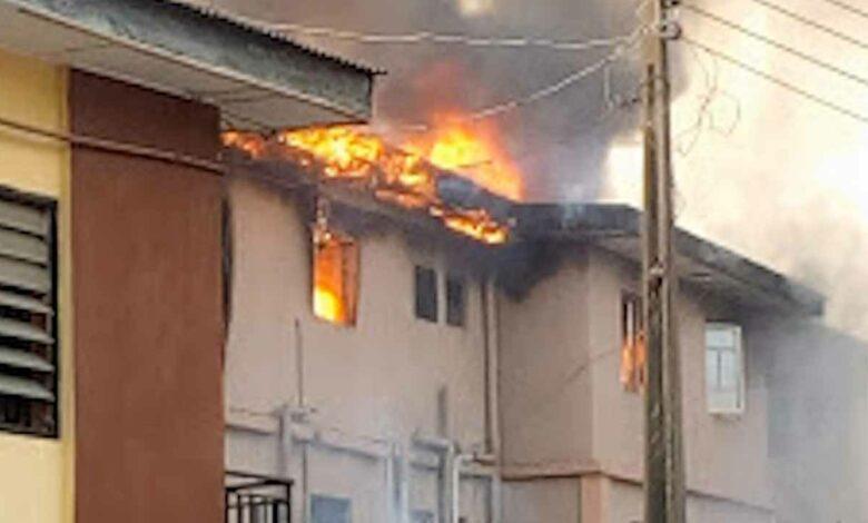 Two Freed As Fire Guts Lagos Shanty-storey Building