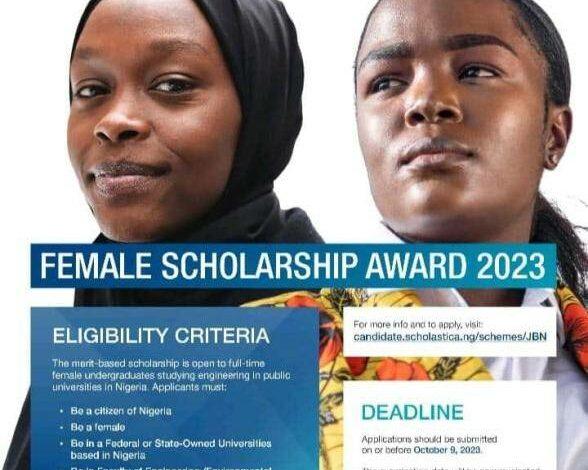 Julius Berger Nigeria Scholarship Scheme for Female Students
