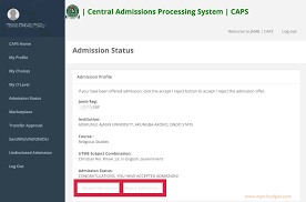 How Admission Works on JAMB CAPS