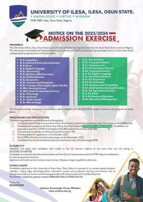 University of Ilesa Post UTME Form
