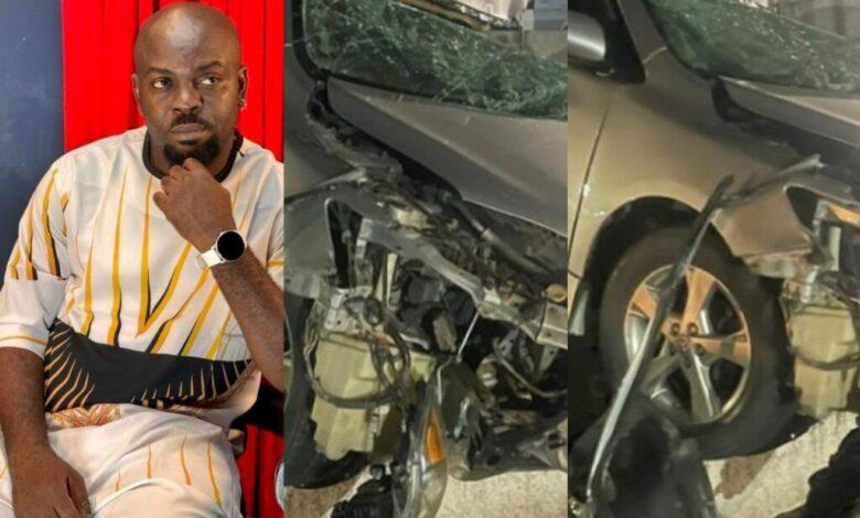 Actor Kelechi Udegbe escapes death in ghastly car accident