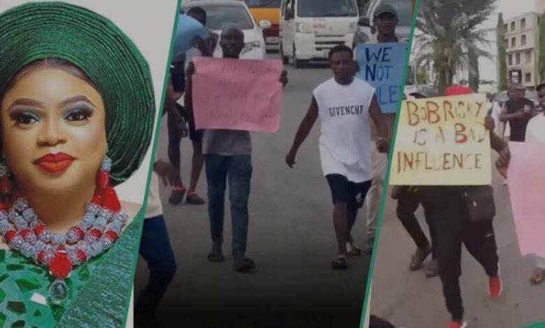 Youths stage protest against Bobrisky’s presence in Benin