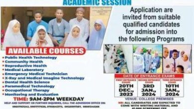 Idris Mika'il College of Public Health Sciences Admission Form