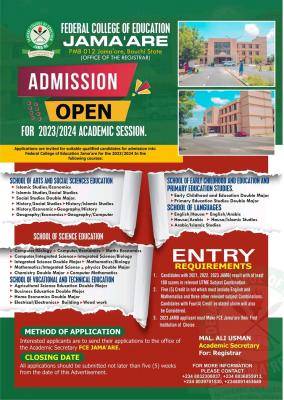 Federal College of Education Jama'are Admission Form