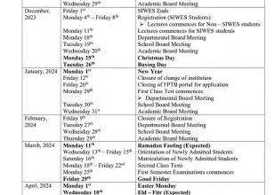 Fed Poly Bauchi Adjusted Academic Calendar
